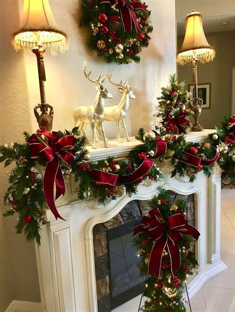 pc set christmas wreath garland burgundy ribbons  shipping