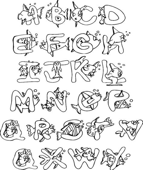 full alphabet coloring page lettering alphabet hand lettering