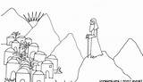 Coloring Pages Israel Land Moses Va Enter Parshah Mountain He sketch template