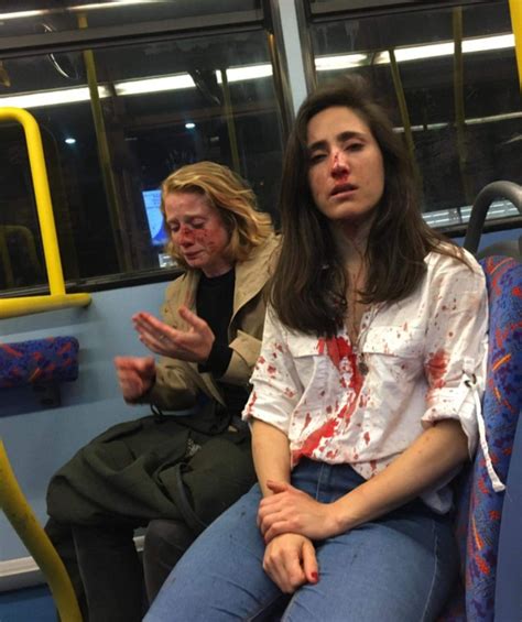 lesbian couple are brutalized on london bus after they