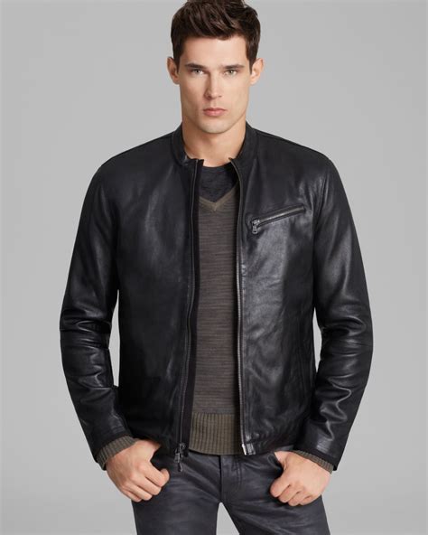 Lyst John Varvatos Usa Denimstyle Leather Jacket In