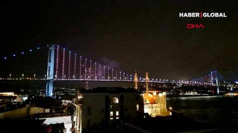 15 temmuz Şehitler köprüsü nde seçim kutlaması havai fişek patlatıldı