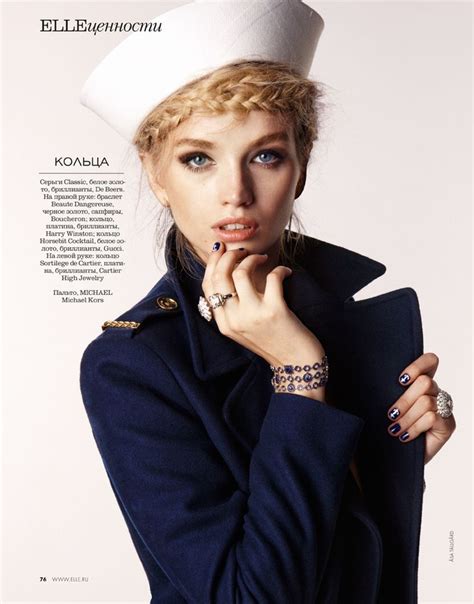 diana khullina gets nautical for elle russia spread by asa