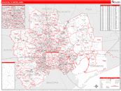 houston metro area tx wall maps