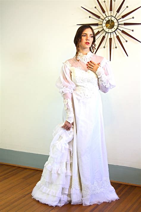 wedding dress boho wedding dress vintage wedding gown