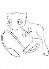 Pokemon Mew Coloring Pages Kids Type Generation Ii Color Gerbil Linearts Lilly Credit Psychic Original sketch template