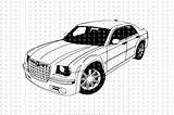 Chrysler 300c Srt sketch template