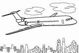 Airplane Boeing Aeroplane Procoloring Sheets sketch template