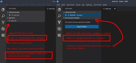visual studio code vscode command    open  project  multiple  windows stack