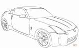 Nissan Coloring 350z Pages Line Printable Drawing Supercoloring Wallpaper sketch template