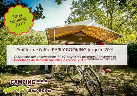 early booking  jusqua  camping restaurant le mouretou