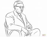 Sartre Ausmalbilder Supercoloring Philosophy Kolorowanka sketch template