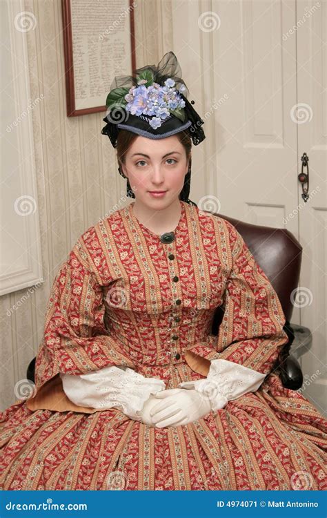 civil war era woman stock image image
