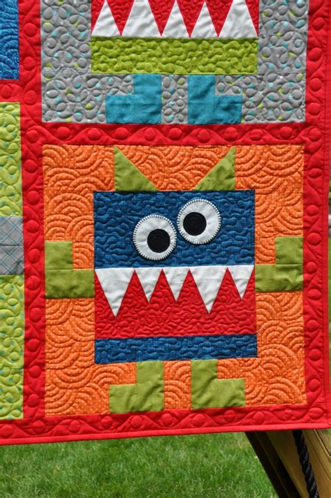 no monsters allowed monster quilt quilts cute quilts