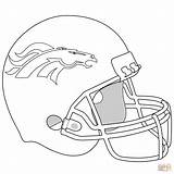 Drawing Football Helmet Helmets Coloring Pages Printable Broncos Getdrawings sketch template