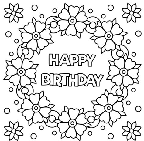 happy birthday coloring pages  adults happy birthday coloring