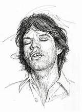 Mick Jagger 1978 Scribble Jannysart Jannys sketch template