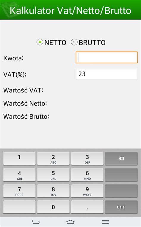 kalkulator netto brutto vat android apps  google play
