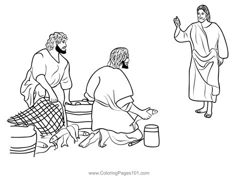 jesus calling disciples coloring page  kids  christianity