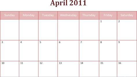 printable april 2011 calendar with holidays printable april 2011 calendar