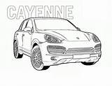 Porsche Cayenne Porshe 918 Voiture Colorier Spyder Ausmalbilder Kolorowanka Druku Colouring Laguerche Coloringhome Drukowanka Samochód sketch template