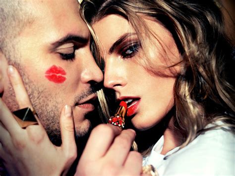 Couple Girl Kiss Lipstick Man Image 119377 On