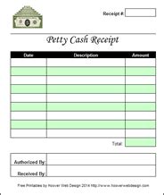 printable petty cash taxi rent sales receipts   business