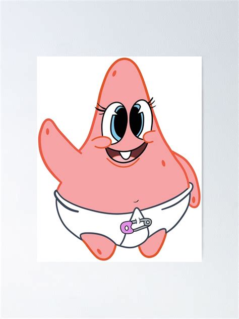 baby patrick star poster  sale  flawlesscheese redbubble