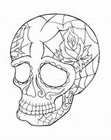 Skull Sugar Tattoo Girl Drawing Coloring Skulls Lineart Pages Deviantart Drawings Stencil Tattoos Candy Stencils Template Mexican Description Getdrawings sketch template