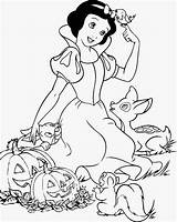 Coloring Princess Halloween Disney Snow sketch template