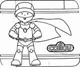 Coloring Caillou Pages Robot Wecoloringpage sketch template
