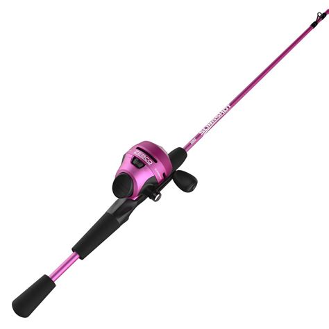 zebco slingshot spincast reel  fishing rod combo  foot    piece rod purple walmart
