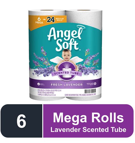 angel soft toilet paper fresh lavender scent  mega rolls walmart