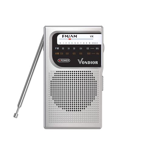 buy vondior amfm battery operated portable pocket radio  reception  longest lasting