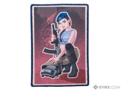 patch fiend modern pinup girl series embroidered morale patch model