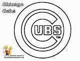 Coloring Pages Baseball Cubs Chicago Logo Mlb Team Sports Kids Major League Teams Sox Printable Stencil Red Print Drawing Mascot sketch template