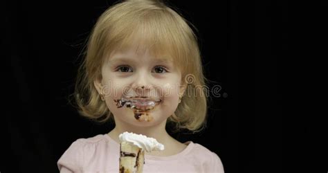 beauty teen girl eat cream isolated on white stock image image of heir teen 5994403