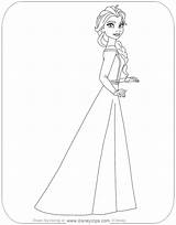 Elsa Colorir Disneyclips Imprimir Anna Tracing Frozen2 Colorironline Funstuff sketch template