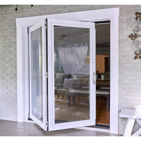 jeld wen      primed fiberglass left hand full lite    panel folding patio door