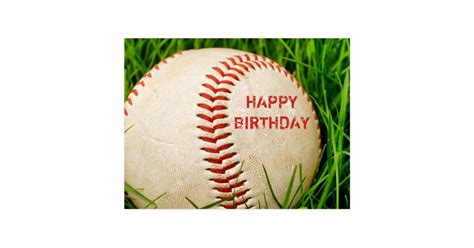 baseball happy birthday postcard zazzle