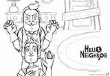 Hello Neighbor Coloring Pages Printable Sketch Color Kids Deviantart Friends Print Template Bettercoloring sketch template