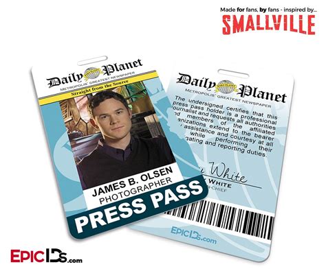 smallville tv series inspired daily planet press pass