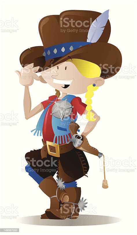 Little Cowgirl Sheriff Stock Illustration Download Image Now Istock