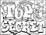 Coloring Graffiti Pages Popular sketch template