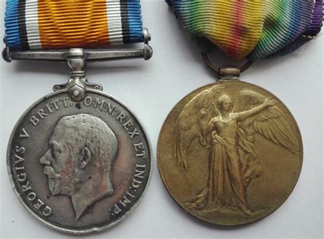 Uk Ww1 British War Medal And Victory Medal Pair Awarded To
