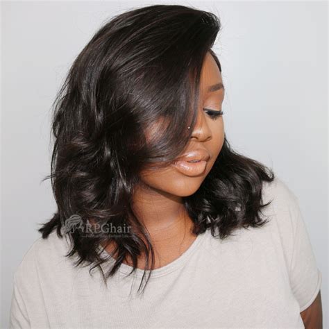 Silky Straight Bob Hairstyle Indian Remy Hair Glueless