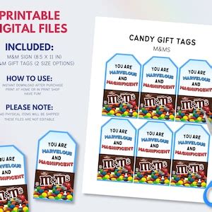 mm candy appreciation gift tag printable candy gift tag etsy