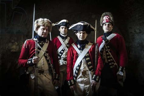 Image Of Historical Reenactment Redcoats British Army Soldiers With