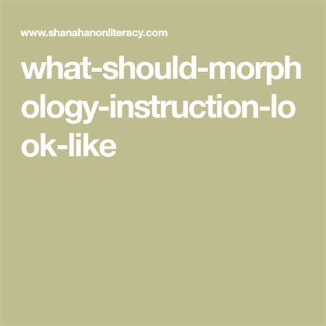 morphology instruction    grade language