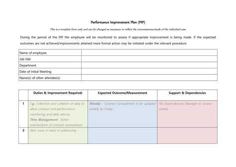 business process improvement plan template professional template